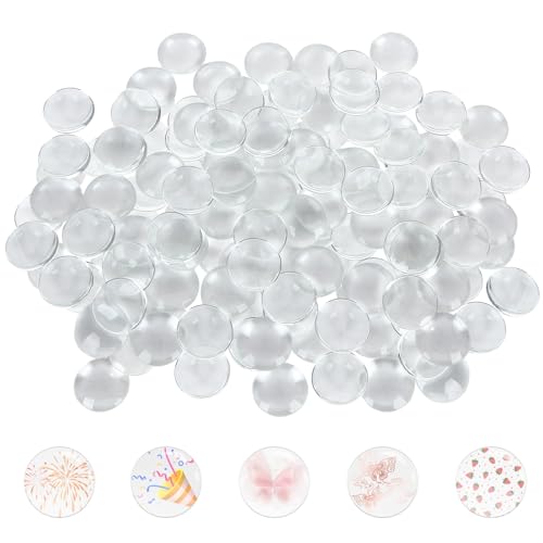 Cabochon en verre transparent de 30 mm pour pendentifs et bijoux x200