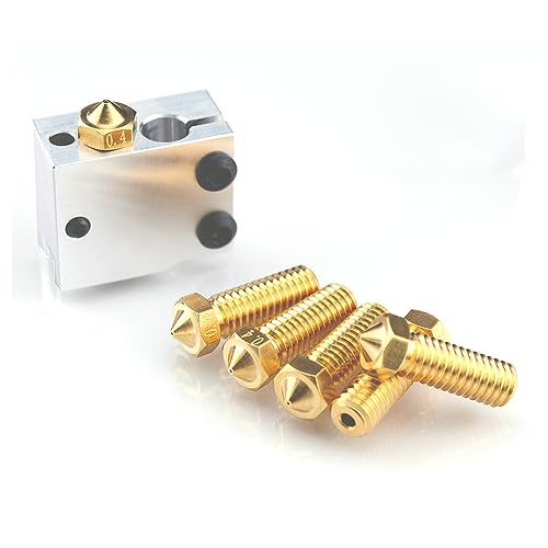 16 peças de bocal de latão para vulcão para impressora 3D M6 bicos de rosca 0,4 mm J-Head Hotend bic