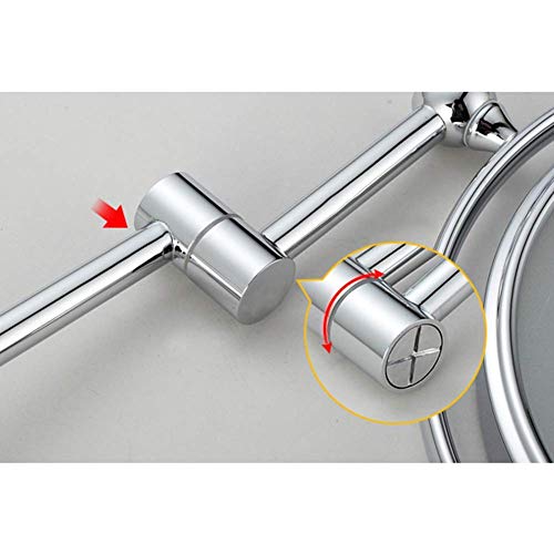 Miroir grossissant 3X télescopique et rotatif pour un maquillage net