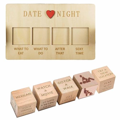 Date Night Dice for Couple,Romantic Couple's Dice Set for Fun and Playful Date Nights,Best Surprise Idea for Husband, Wife, Boyfriend, Girlfriend, Him and Her