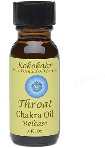 Chakra Aromatherapy Oil with Pure Essential Oils in Organic Jojoba Oil .5oz (Expressive Throat Chakra)