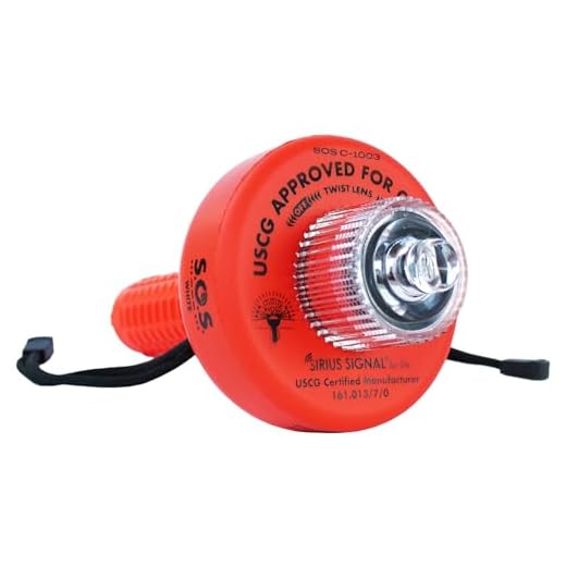 Sirius Signal C-1003 SOS LED Flare Electronic Visual Distress Signal Kit with Daytime Distress Flag and Whistle - CG Approved - Legally Never Buy Flares Again