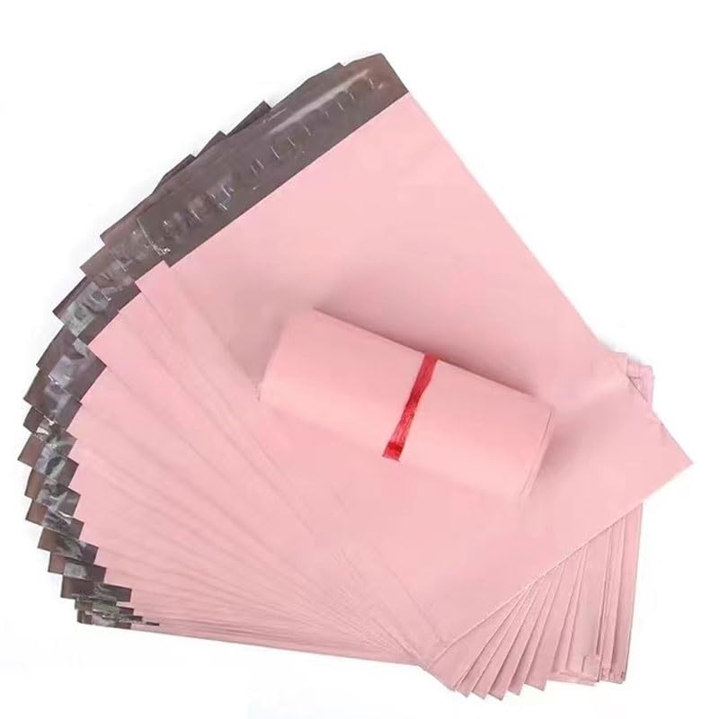 Sacchetti per Spedizioni in Plastica 50 Pz Rosa Poly Mailer Borse di spedizione Buste postali Impermeabili Autosigillanti Borse for Il Trasporto Addensare Borsa for corriere 16 Dimensioni (Color : 40