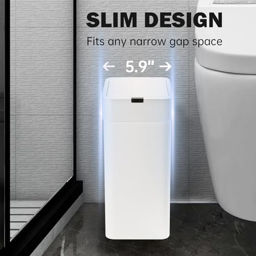 Canecas de basura con sensor 2 pack blanco 6.5 gal miniatura 4