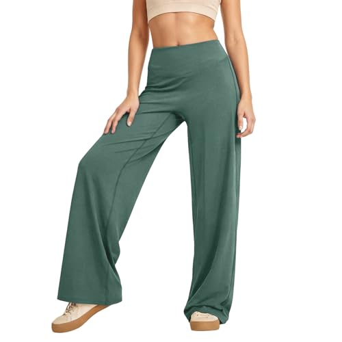 Pantalon de yoga à jambes droites haute évasé pour le sport