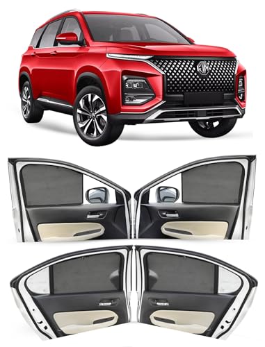 Image of Autofact Car Sunshades for MG Hector, UV Protection, Useful Car Accessories, Custom fit Sun Shades for Side Windows, Set of 6