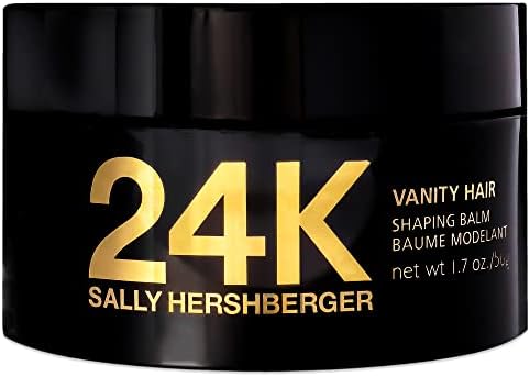 SALLY HERSHBERGER 24K Hair Shaping Balm for Men & Women - Smoothing, Volumizing, Texturizing Pomade For Soft Sleek Shine Finish - Salon Style Hair Styling Product -Flexible Hold -All Hair Types -1.7oz
