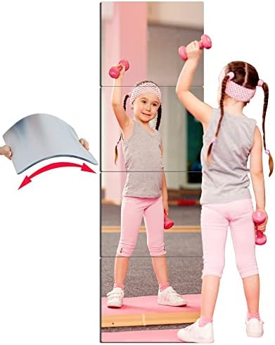 Amazon.com: Shatterproof Full Length Mirror Tiles, Mirror for Wall, Full Body Mirror for Kids ...