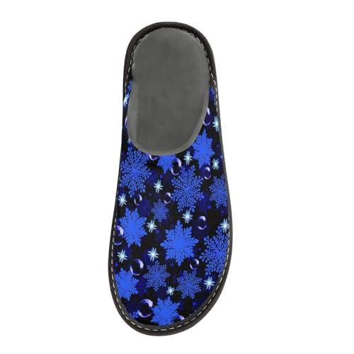 Slippers for Women Snowflakes Bubbles Glitter Pattern Soft Winter Warm Shoes Indoor Outdoor Non-Slip House Travel Slippers3