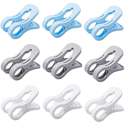 9 Pcs Beach Towel Clips, Zhailyn Heavy Duty Beach Towel Holders for Beach Chair Towel Holder Cover