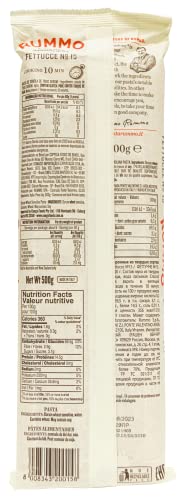 Rummo, Fettucce No. 15, Authentic Italian Pasta Made with Durum Semolina Wheat, 500g (Pack of 1)