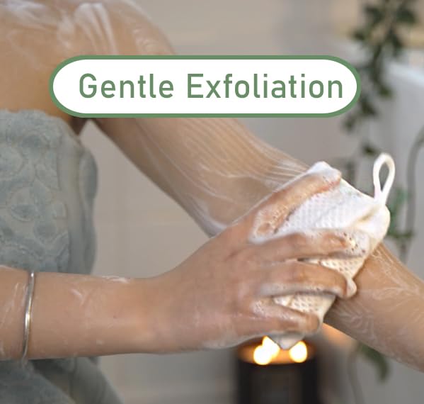 Miniatura 9 de 100% reciclado y fabricado en América del Norte, bolsa ahorradora de jabón para barra de jabón, esponja para jabón de barra + exfoliante suave,