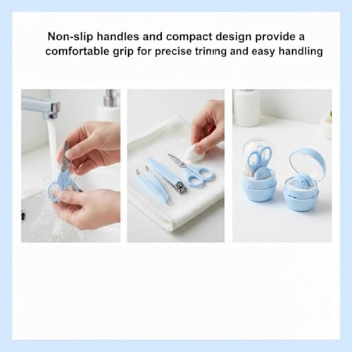 Image of Safe-O-Kid Baby Grooming Care Kit | 1 Nasal Aspirator, 1 Silicone Medicine Feeder, 1 Grooming Set, 1 Baby Cap Mitten Bootie Set & 1 Bath Shampoo Cap | BPA-Free Baby Care Essentials | Assorted