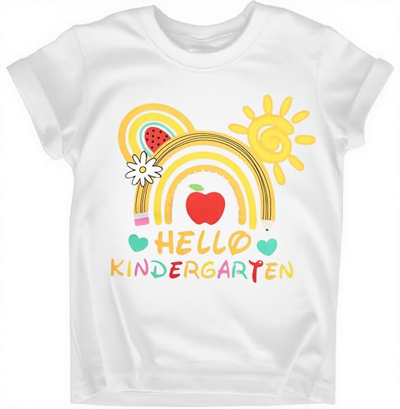 Rollin Into Kindergarten Shirt Boys Girls First Day of Kindergarten T Shirts Little Kids Tee Top