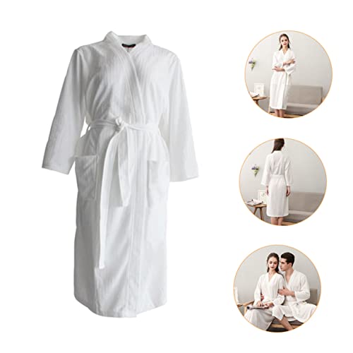 Camisón de manga tres cuartos unisex bata de baño mujer poliéster 3
