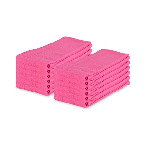 Arkwright Surgical Huck Cleaning Towels, Pack of 12 (16x26 in, Hot Pink) Absorbent Towel Perfect for your Windows, Glass Painted Metal, Ceramic, Counters, Cabinets Cover