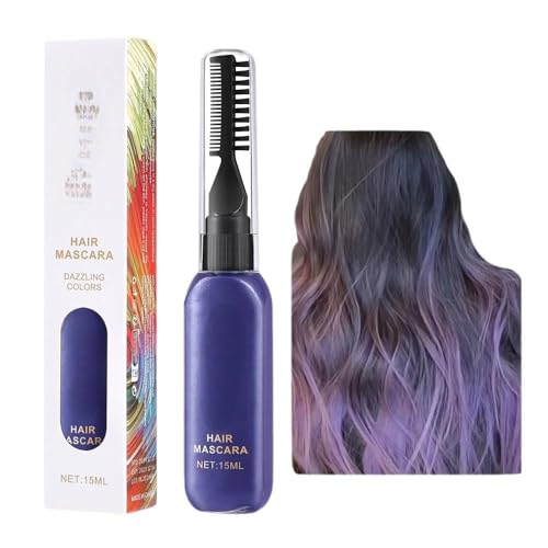 Juego de rímel con tinte temporal para el cabello, 8 colores brillantes, crea formas geniales, fácil de usar y lavar, adecuado para peluquería diaria de bricolaje, eventos festivos