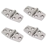 Woogim Door Butt Hinges 3Inch Boat Strap Hinges 316 Stainless Steel Marine Hinges for Boat Door Cabi