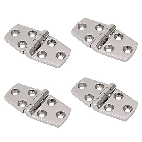 Woogim Door Butt Hinges 3Inch Boat Strap Hinges 316 Stainless Steel Marine Hinges For Boat Door Cabinet Rvs #TOP16