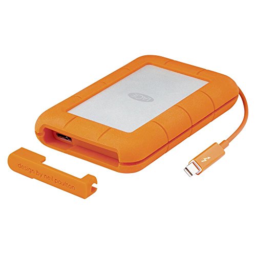 LaCie Rugged Thunderbolt USB 3.0 1TB External Hard Drive Portable HDD (STEV1000400)
