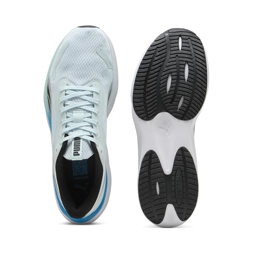PUMA Unisex Pounce Lite Straßenlaufschuh, Sea Glass Mint Melt Speed Blue, PUMA Schwarz, 38 EU