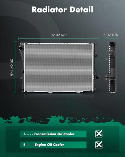 Image of SCITOO Engine Cooling Radiator compatible with 2001-2005 for 525i 2.5L