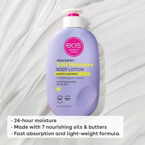 Shea Better Body Lotion- Vanilla Cashmere, 24-Hour Moisture Skin Care, Lightweight & Non-Greasy, Made with Natural Shea, Vegan, 16 fl oz
