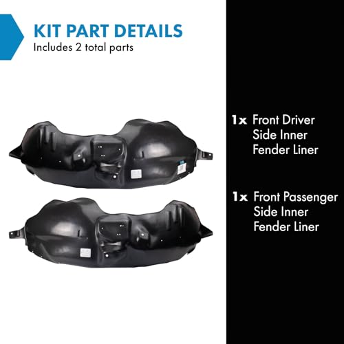 Image of TRQ Front Inner Fender Liner Set | For 2007-2014 Ford Expedition Lincoln Navigator FO1248129 FO1249129