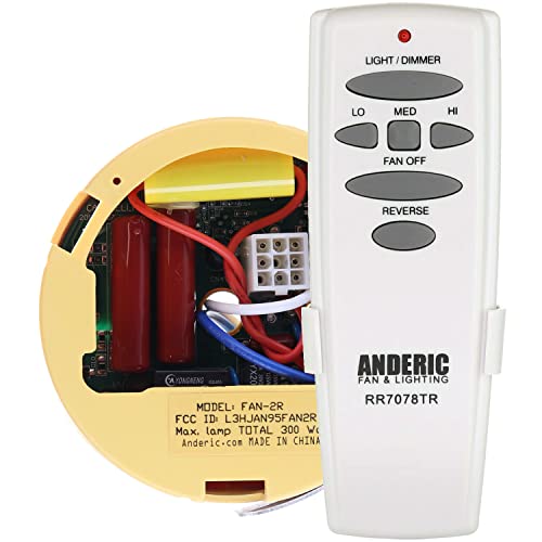 Anderic Replacement For Fan2R/Uc7078T Kit For Ceiling Fans - Fan2R/Rr7078Tr With Reverse Hampton Bay/Home Decorators Collection And Hunter 8511204 Ceiling Fan Kit #TOP1