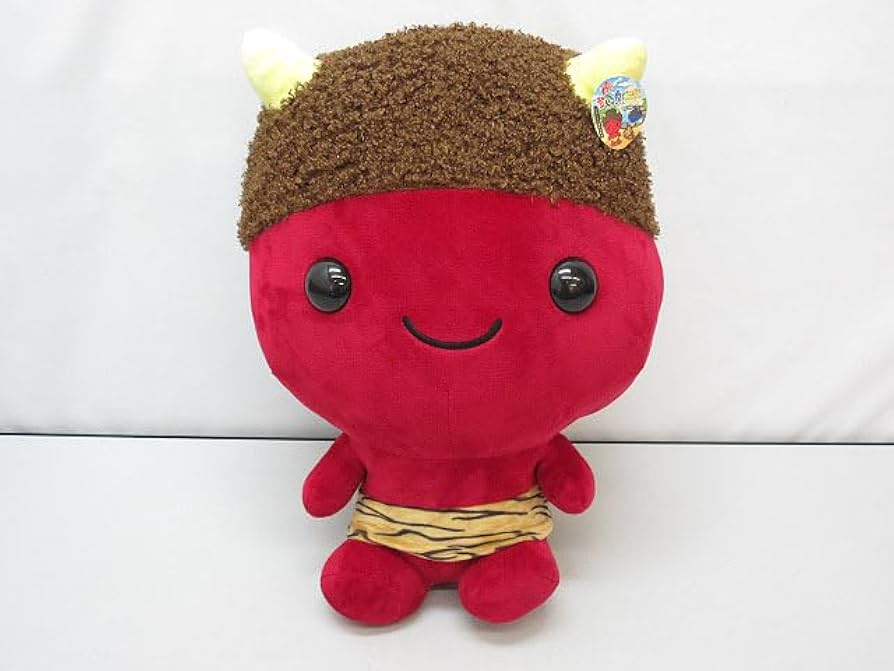 Amazon.co.jp: sz1848 のぼりべつ温泉 鬼のぬいぐるみ 登別鬼ちゃん 赤