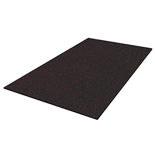 IncStores 4'x6' Premium Mat - Vulcanized Rubber Exercise Mat, High Density Floor Mats for Gym Flooring, Home Gym, and Horse Stall Mat (Red, 3/8" Thick - 5 Mats)
