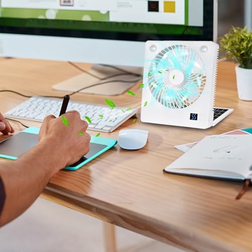 Ventilateur Solaire Rafraîchissant Haut de Gamme à 3 Vitesses et Éclairage LED