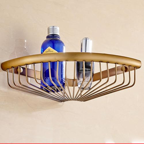Estante de ducha triangular SHOWERORO de cobre para almacenamiento en pared de baño 4