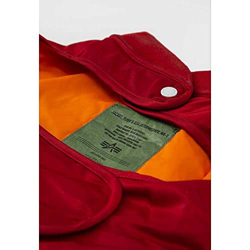 Alpha Industries MA-1 Dog Jacket Backprint, RBF Red, L