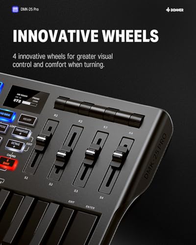 Donner USB-C MIDI Keyboard Controller, 25 Key Portable Mini MIDI Keyboard with 8 Drum Pads, OLED Display, 16 Smart Scales, Arpeggio, Replay, 4 DAW Software and 40 Teaching Courses, DMK 25 Pro Black - image 8