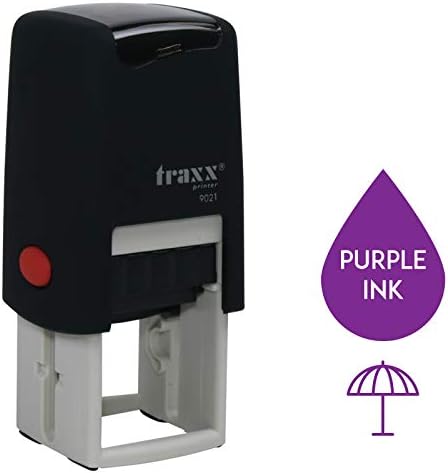 Traxx 9021 Loyalty Card Self Inking Rubber Stamp Business Cafe Coffee Shop *A Black Coffee Bean Design*