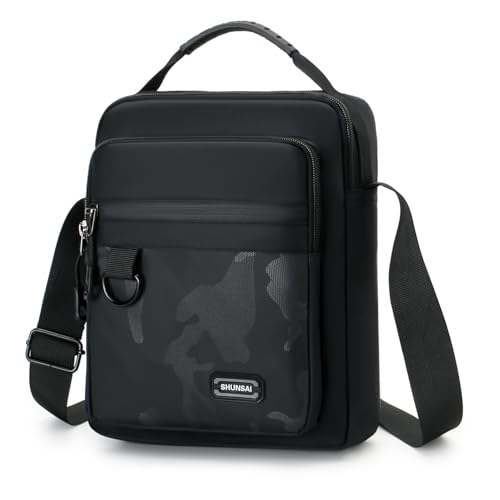 Vpoofree Umhängetasche Herren Schultertasche Leicht Handtaschen Zum Umhängen Mann Herrentasche Klein Wasserdichte Shoulder Crossbody Bag Tasche Geeignet (Umhängetasche Herren-A)