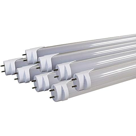 Orilis T8 LED Double Ended 8 X Tubes 4ft Day Light Color 5000K 3,000 Lumens | 22W Milky Cover | Fluorescent Replacement (8-Pack) Cover