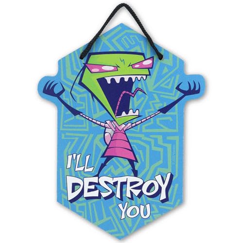 Invader Zim I'll Destroy You Hanging Metal Wall Decor