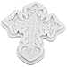 QDMOLDS Baroque Curlicues Scroll Lace Cross Silicone Mold Cross Fondant Molds for Baptism Cake Decorating Chocolate Cupcake Topper Candy Polymer Clay Gum Paste