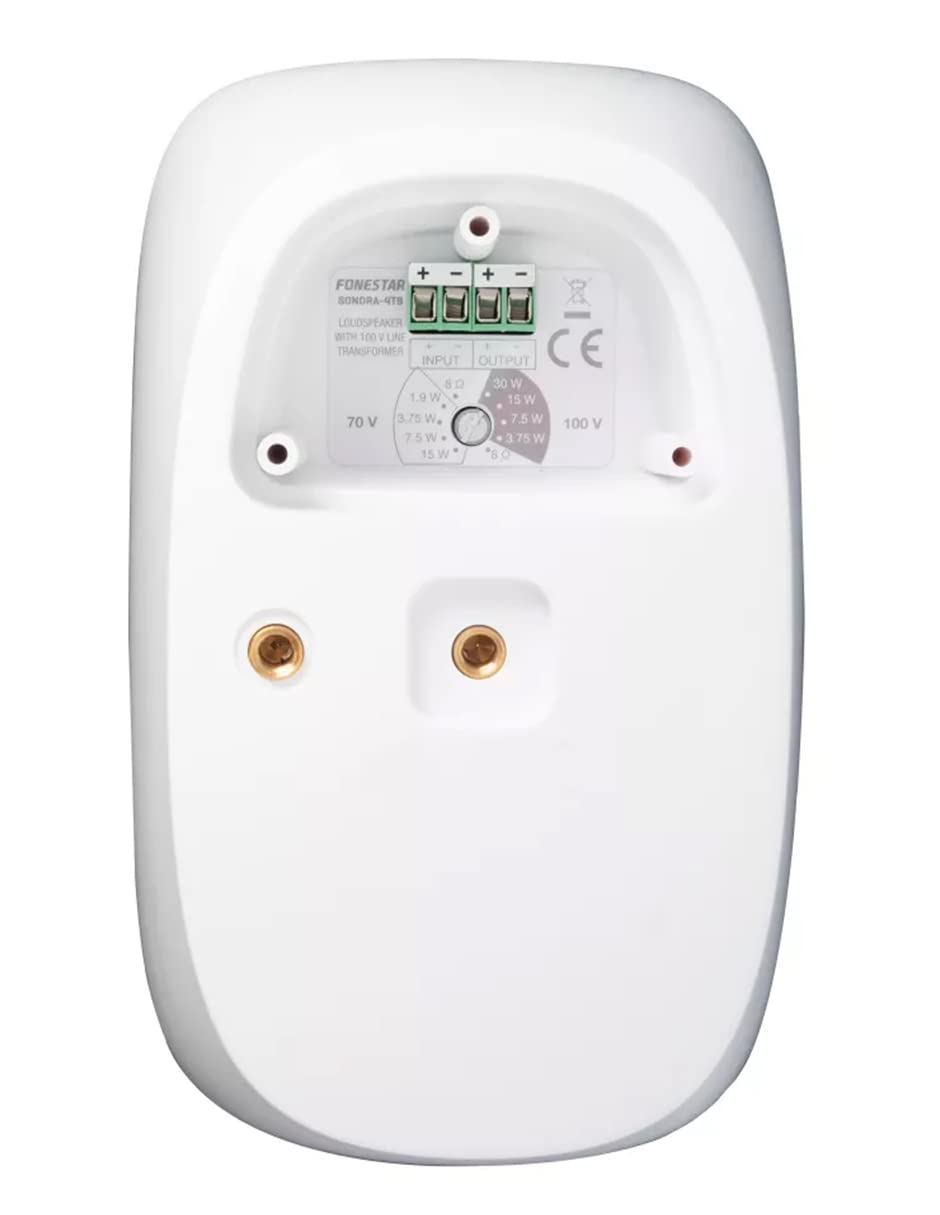 FONESTAR SONORA-4TB Altavoz de Superficie con Transformador de línea de 100 V y Baja impedancia