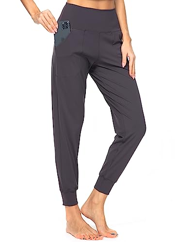 Image of Women's Joggers with Pockets, Hiking Cargo Water Resistant Lightweight Pants for Women Workout Athletic Travel Camping