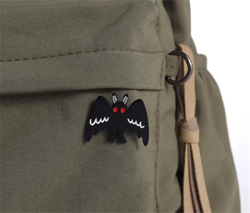 4pcs Punk Gothic Animal Bat Mothman Enamel Pins Backpack Hat Clothes Jewelry Brooch Metal Lapel Pin Accessories Gift for Friends4