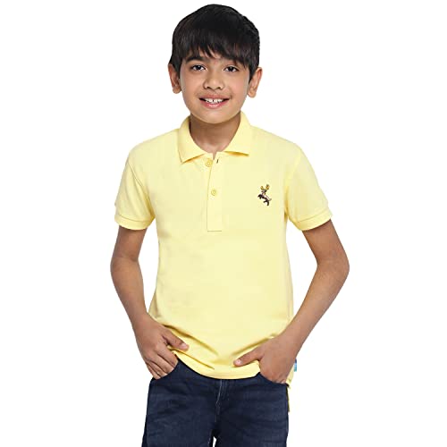 Image of Li'l Tomatoes Boys Pique Cotton Polo T-Shirt | Classic Collar & Button Placket | Soft & Breathable Summer Wear | Casual Comfort | 3-16 Years