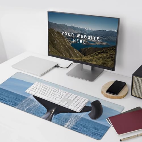 Tapis de souris pour clavier étendu et imperméable avec bords cousus robustes
