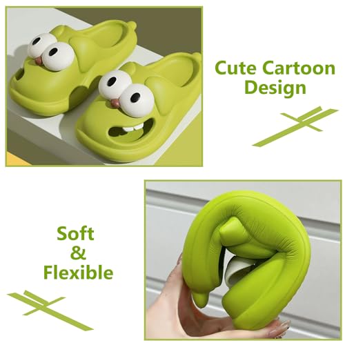 Tongue Kiss Slippers, Big Eyes Dog Pillow Slipper for Women Men, Cute Funny 3D Cloud Slippers with Non-Slip Thick Sole for Indoor Outdoor3