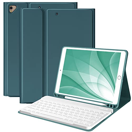 Bqss Keyboard Case For Ipad 10.2" 9Th/8Th/7Th Gen,Wireless Magnetic Detachable Keyboard Ipad 9Th/8Th/7Th,Ipad Air 3Rd Gen Stand Tablet Cover Case With Built-In Pencil Holder（Dark Green） #TOP15