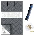 Visible Thermal Insulated Window Cover, 63 x 47 Inch Window Insulation Kit for Winter, 3 Layer Thicken Oxford Insulated Window Cover Blanket for Winterizing and Keeping Warm in Winter, Grey