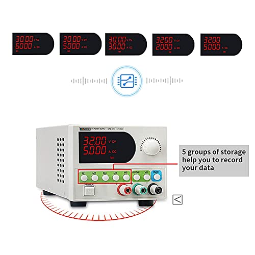 Matrix Dc Power Supply Variable, 32V 6A Adjustable Bench Power Supply 4-Digit Display 5 Sets Storage, Switching Regulated Dc Lab Power Supply With Encoder Knob, Smart Fan And Ocp/Ovp/Otp (Mps-3206) #TOP2