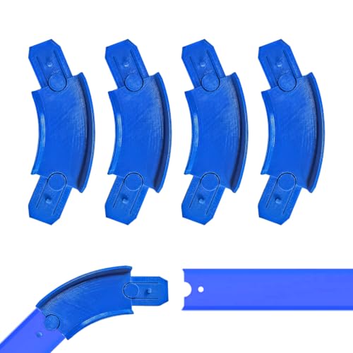 4-Piece Curved Track Pieces, 45° Banked Turn Compatible with Hot Wheels